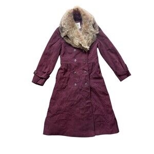 VTG Levy Wolf Cedarhurst 100% WOOL Collar Long Pea Coat Penny Lane